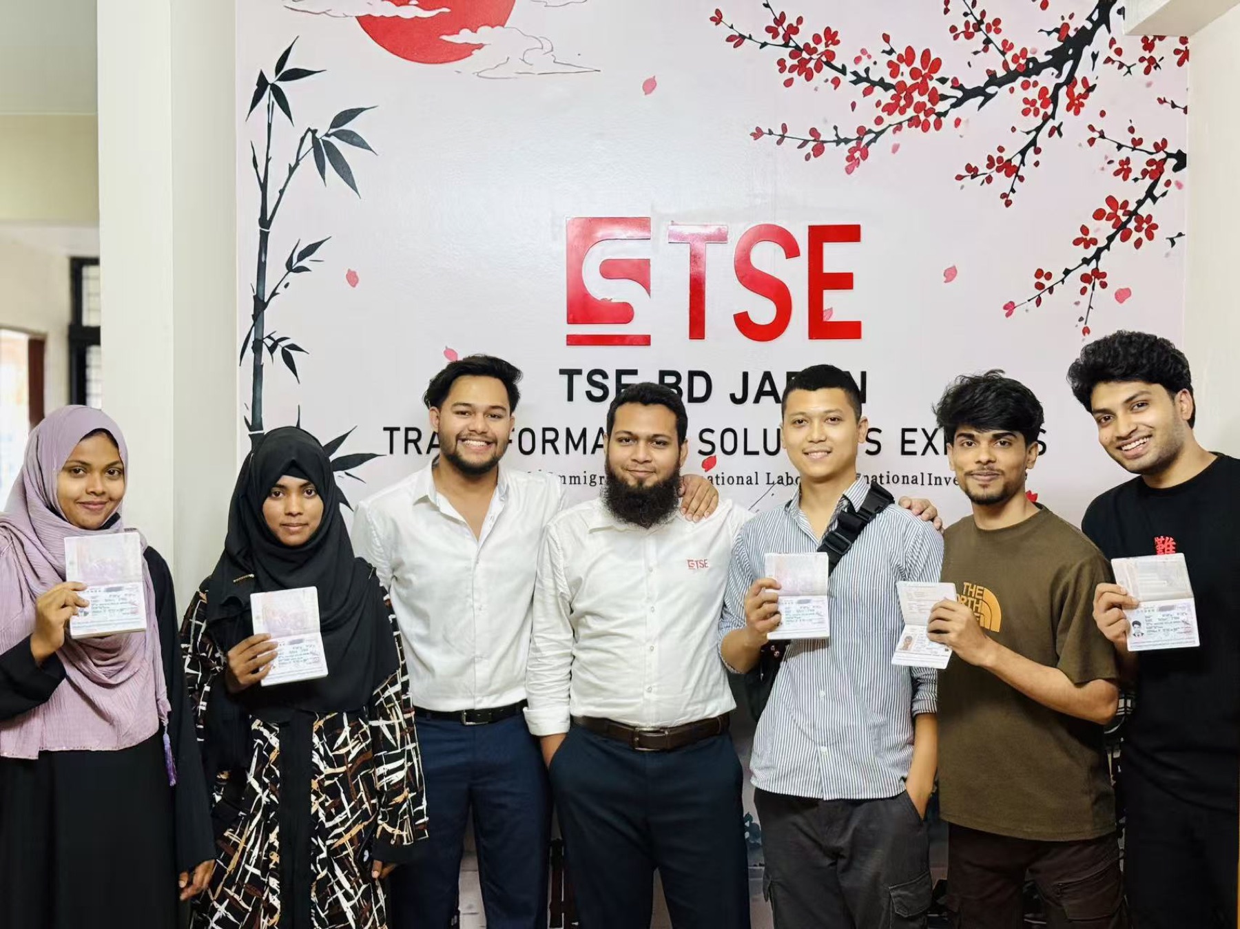 Candidates and advisors together at the TSE office